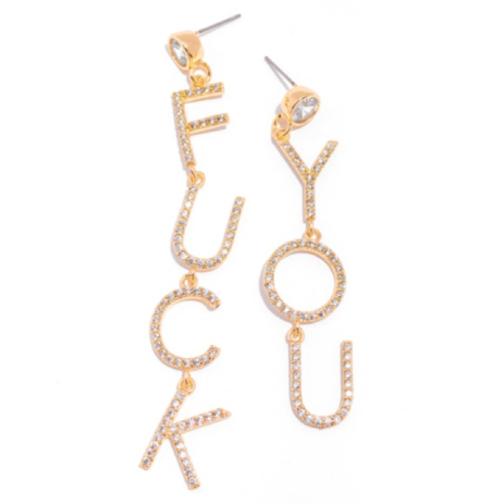 Frasier Sterling F You Earrings